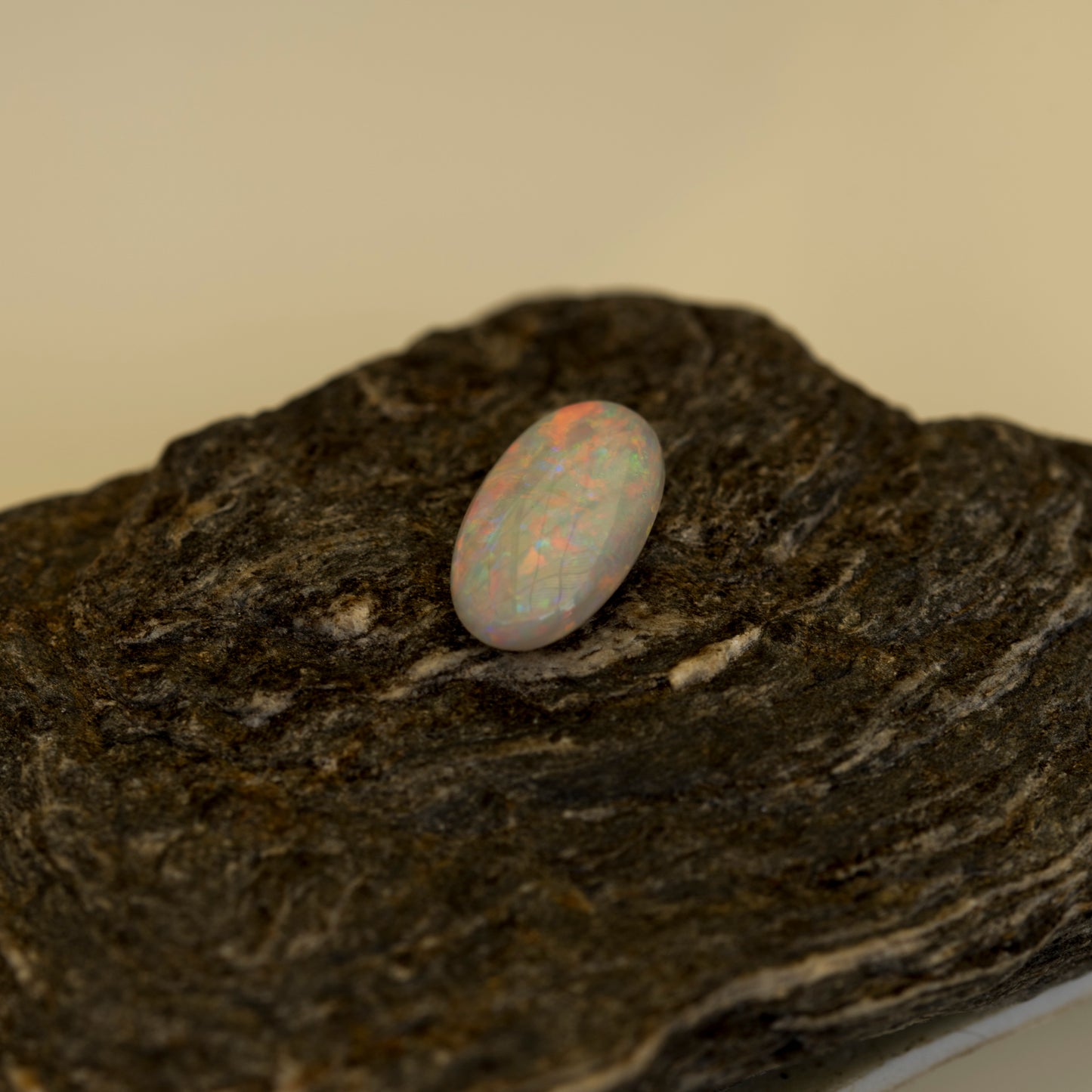 Genuine Australian Opal Loose Stone - Large Fire Opal Gem - Multi Color Natural Stone
