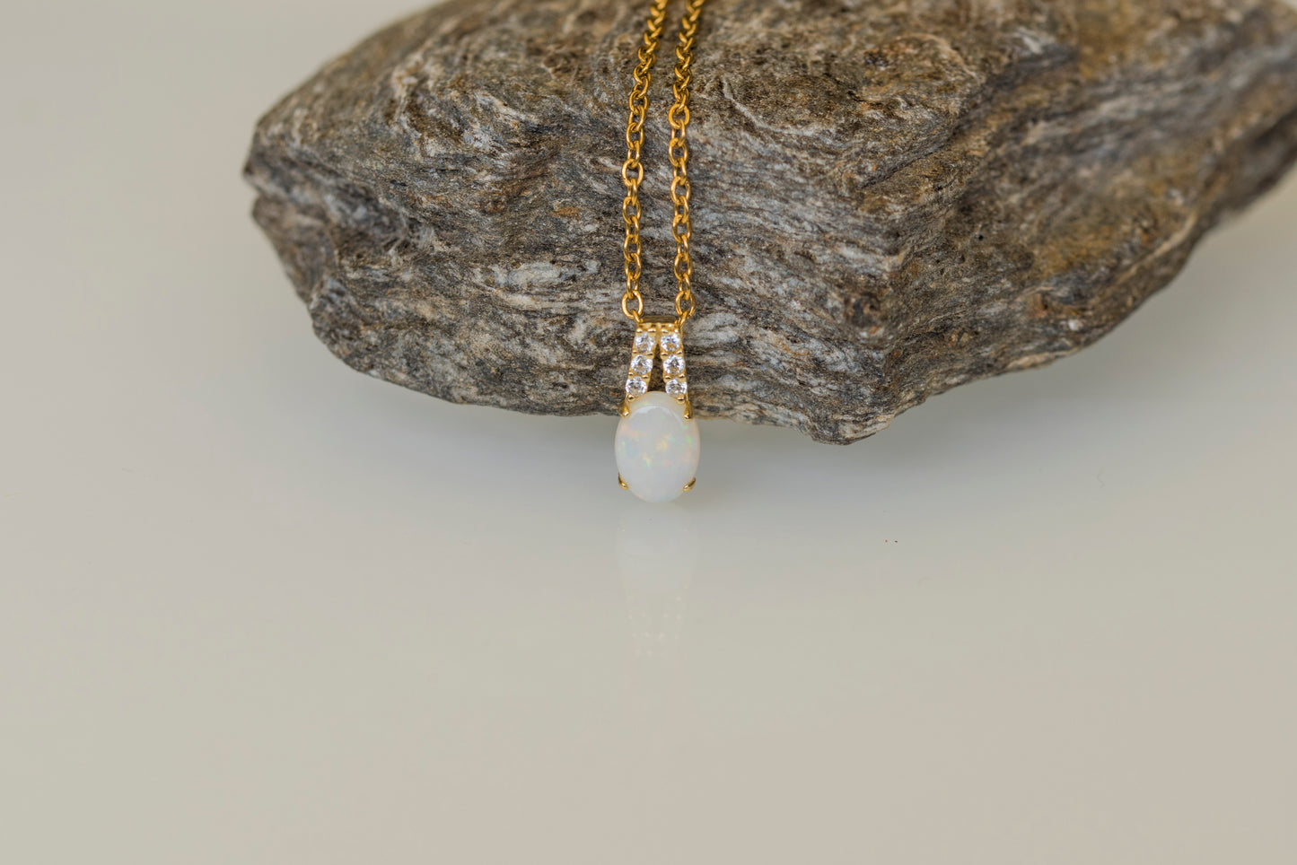 Australian Solid Opal Necklace Pendant in Sterling Silver Yellow Gold Plated