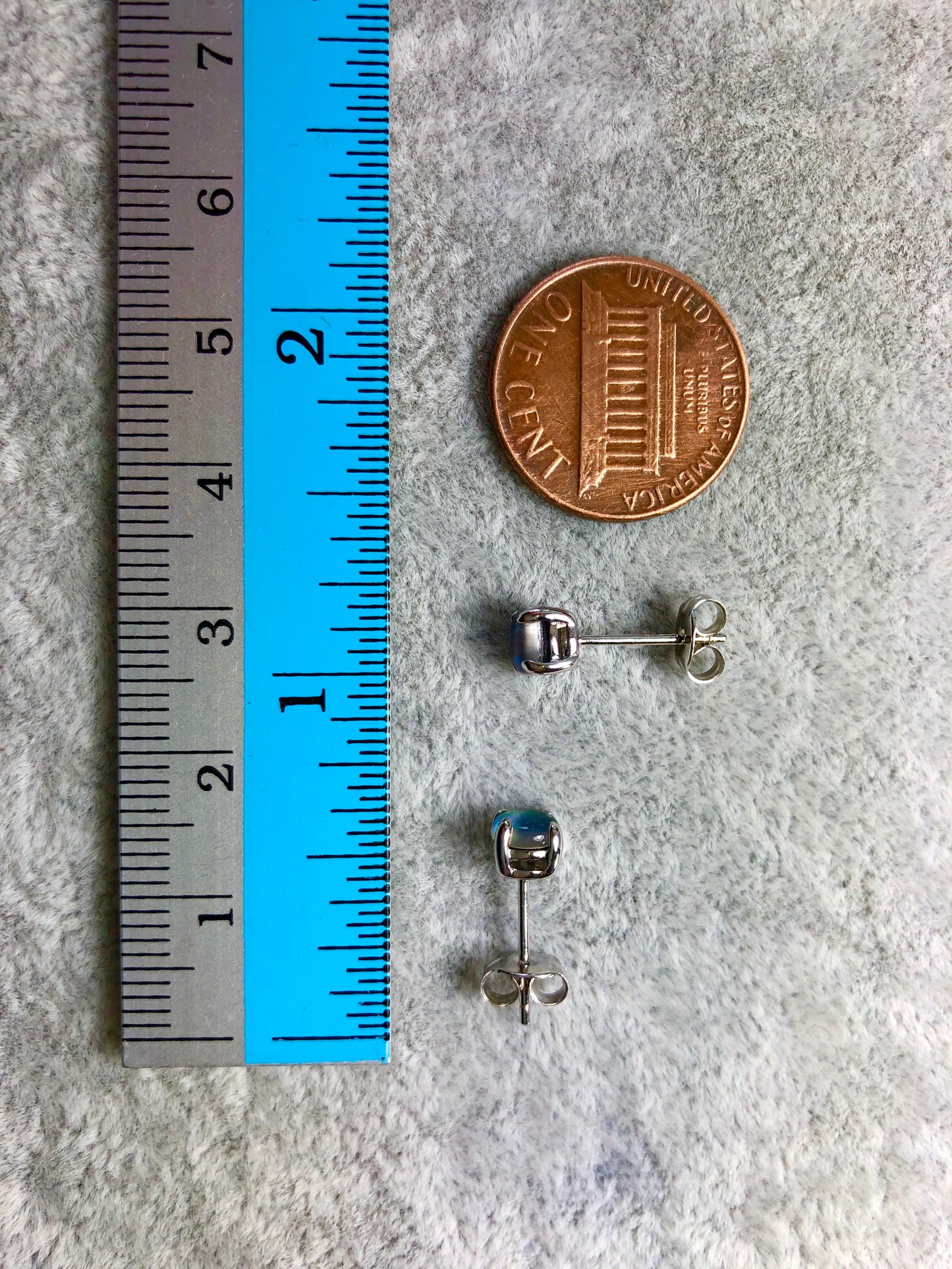 Dainty Australian Triplet Opal Earrings - Multi Colour Dainty Opal - Genuine Australian Triplet Opal Earrings in Sterling Silver White Gold Plated