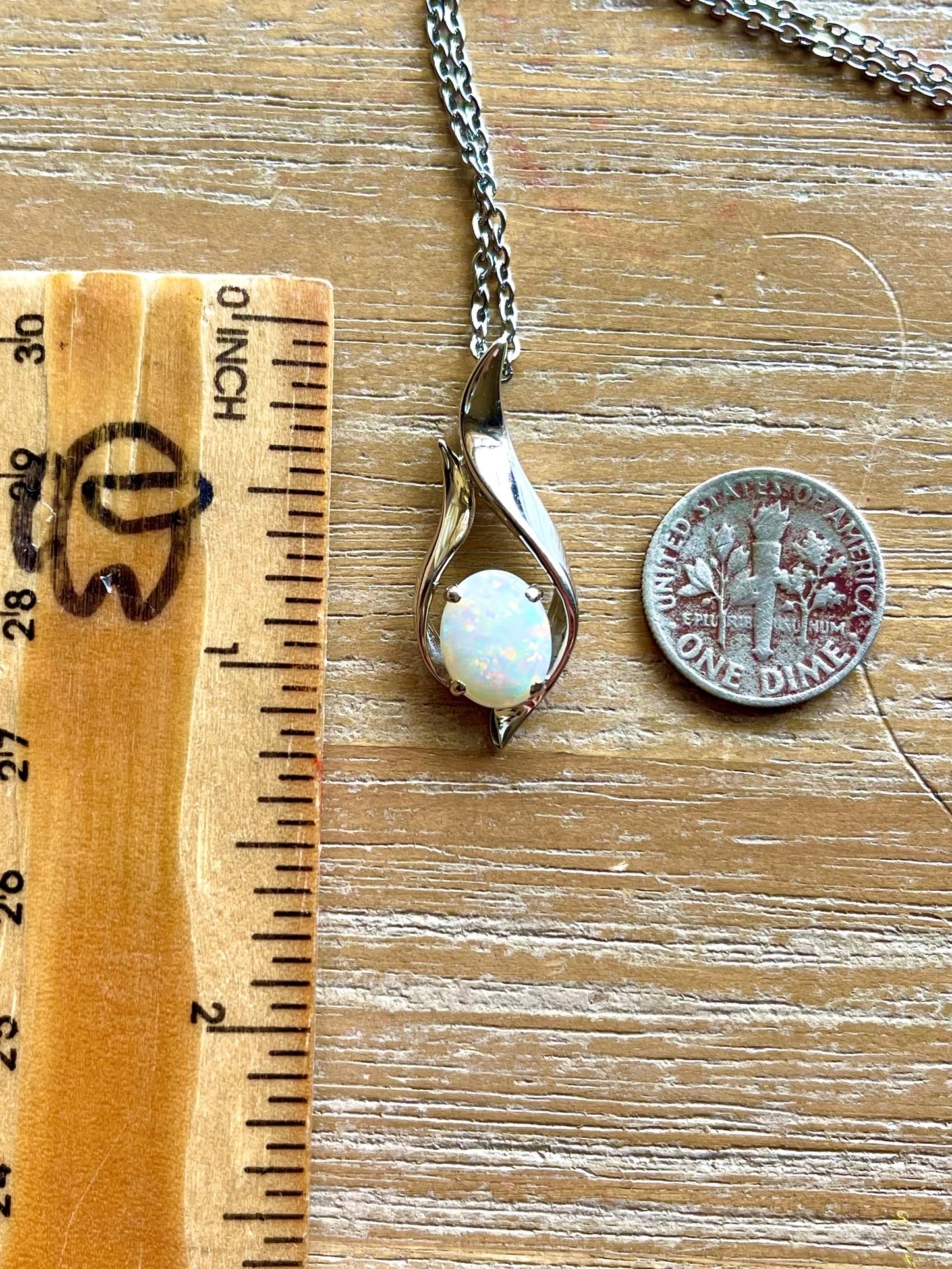 Solid Australian Opal - Genuine Multi Color Fire Opal Necklace - Australian Opal Necklace Pendant in Sterling Silver Yellow Gold Plated